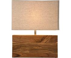 Kare Design LÃ¡mpara de Mesa Rectangular Wood Nature, Marron, 43x10x33cm
