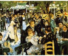 Cuadro Lienzo, ImpresiÃ³n Digital - Baile En El Moulin De La Galette Pierre Auguste Renoir, cm. 80x100 - DecoraciÃ³n Pared