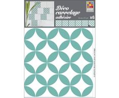 Plage Adhesivos para Azulejos y decoraciÃ³n de la Pared, Vinilo, Turquesa, 15x15cm