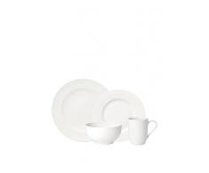 Villeroy & Boch For Me Vajilla para 4 personas, 16 piezas, porcelana premium, Blanco