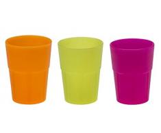 Mojito Design Empaque de de Vasos para Shot, plà stico, Mezcla Colores Fluo, 0.06 litros, 6 Unidades
