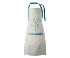 Premier HousewaresÂ âÂ paÃ­s Delantal de Cocina, Color Blanco/Azul