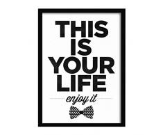 SuperStudio LO+DEMODA Cuadro con Marco, diseño This is Your Life, 33 x 43 cm, 1.5x33x43 cm