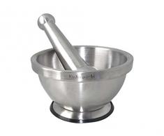 NERTHUS FIH 020 - Mortero de Mano para Especias de Acero Inoxidable, base Antideslizante