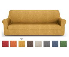 PETTI Artigiani Italiani - Fundas Sofa, Fundas de Sofa, Funda Sofa 2 Plazas, Oro, Fundas Sofa Elasticas, Tejido Jacquard, 100% Made in Italy