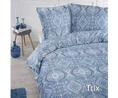 PAPILLON Trix-Juego de Fundas de Cama Color Azul, algodÃ³n, 240 x 200/220 cm