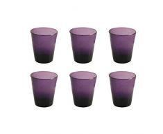 VILLA DESTE Home 2163457 Cancún Vaso de Agua de Vidrio Soplado Artesanal, en Morado
