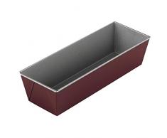 Dr. Oetker 2481 - Molde Horno Rectangular antiadherente 30x11,5x7,5cm, interior gris y exterior rosa