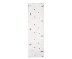 RAYHER - Bolsa plegable de papel con estrellas pequeñas, color dorado, 7 x 24 cm