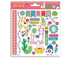 Toga Pegatina, Papel, Multicolor, 15 x 17,5 x 0,2 cm