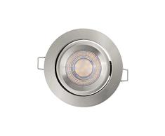 LEDVANCE Foco empotrable LED, luminaria para interiores, blanco cÃ¡lido, regulable sin escalonamiento mediante interruptor de pared, gris, juego de puntos ADJ Simpe DIM