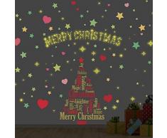 Wallflexi Navidad decoración Pared Pared mágico árbol de Navidad Set de Adhesivos murales Adhesivos Salón niños guarderÃa Escuela Restaurante Cafe Hotel casa Oficina decoración