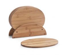 Zeller 25266 Soporte de Tablas para Cortar, Madera, MarrÃ³n, 24x8x19 cm, 7 Unidades