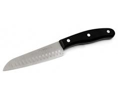 Fackelmann Nirosta santoku 26cm, japonÃ©s, Cuchillo para Carne, Pescado y Verduras, Acero, Negro e Inoxidable