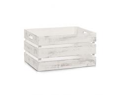 Zeller 15132 Caja de Almacenamiento, Madera, Blanco, 39x29x21 cm