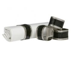 Premier Housewares - Servilletero (Juego de 4), Color Negro