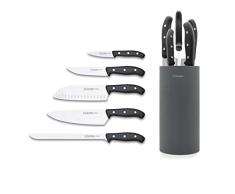 3 Claveles LÃ­nea DOMVS Juego de Cuchillos de Cocina, Acero Inoxidable, Negro