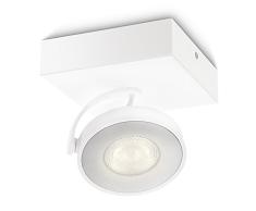 Philips myLiving Clockwork - Foco de pared, LED, 1 luz, iluminaciÃ³n interior, 2700 K, 50 W, aluminio, color blanco