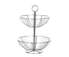 Dcasa - Frutero de 2 altura para cocina 29,50 x 29,50 x 41 cm