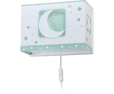 Dalber Moon Light LÃ¡mpara Aplique Pared Infantil Luna y Estrellas Moonlight Verde, 60 W