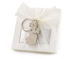 Mopec Llavero de Metal con Forma de Ã¡ngel arrodillado en Caja de Regalo y Bombones, Pack de 1 Unidad, 10.00x10.00x2.50 cm