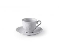 Excelsa Elisa RococÃ² - Juego de 6 tazas de cafÃ© con plato, porcelana
