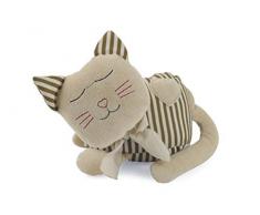 Galileo Casa Tope Puerta Gato Rayas 1 kg, poliéster, Beige, única