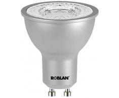 Roblan ECOSKYB100 Bombilla GU10, 6 W, Aluminio
