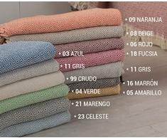Estoralis - NAPOLES -Colcha Multiusos Sofa, Cubrecama, Manta Foulard, Plaid para Cama, Cubresofa, Cómoda Practica y Suave. Poliéster Algodón. (230 x 260 cm. Color Gris)