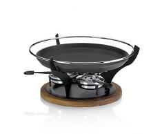 kela 16641 Parrilla eléctrica de Contacto - Parrillas eléctricas de Contacto (Negro, Hierro Fundido, Metal, Madera, Alrededor, 37,5 cm, Hierro Fundido, 175 mm)