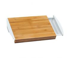 Kesper 58351Â âÂ Tabla de Cortar con Bandeja de Cuencos de bambÃº/plÃ¡stico, bambÃº, marrÃ³n/Blanco, 41Â x 25Â x 4Â cm