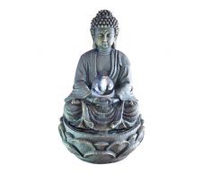 Zen Luz SCFR 8G Buddha Fuente Meditación Gran Interior Marrón Oscuro/Chocolate 21 x 21 x 30 cm