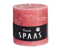 Spaas Vela rústica sin Perfume, Cera de parafina Rosa Rubor, D x H 100 mm