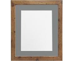 FRAMES BY POST Marco de Fotos, 25 mm de Grosor, H7, Color Blanco, Madera, Rustic Oak, 14 x 11 Inch Image Size A4