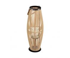 Atmosphera â Farol grande de bambÃº natural Fit portavelas de cristal H 72 cm x Ancho 27 cm
