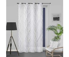 Soleil docre Cortina con Anillas integradas 135 x 250 cm Liane Blanca