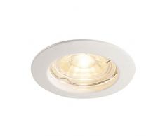 SLV Blanco Pika/Foco, luz de inundación, proyector Techo, luminaria empotrable led, iluminación de Interior / GU10 50 W