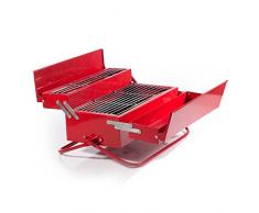 Suck UK SK BBQTOOL1 Caja de Herramientas Barbacoa, Rojo, 40.50x20.00x22.00 cm
