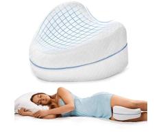 FlashPrix Almohada Piernas y Rodillas, Ortopédica, con Espuma de Memoria. Alivia Dolor de Espalda, Cadera y Articulaciones, Ideal para Dormir de Lado