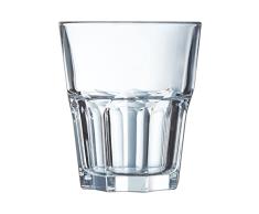 Arcoroc - Colección Granity - 6 vasos bajos de 27 cl de vidrio templado apilables -Uso profesional - Extremadamente resistentes - Fabricado en Francia - Embalaje reforzado para la venta online