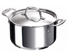 Bekaline 212061204 - Cacerola Profesional con Tapa de Acero Inoxidable (Compatible con Todos los Fuegos, incluida Placa de inducción, 20 cm)