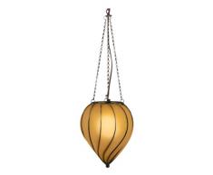Näve Leuchten 724098 Orient - Lámpara de techo (cristal y metal, casquillo E27, 60 W, 35 cm de altura, 25 cm de diámetro), color naranja y marrón