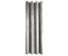 Eurofirany Pierre Terciopelo con Ojales-1 Pz. Cortina Termicas Aislantes Visillo de Ventana Opaca para Dormitorio Salón Privacidad, 215 g/m Tela Metal, Beige, 140x250 cm