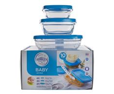 Duralex 9076Â AS10Â BabyÂ âÂ Juego de 10Â Piezas de vajila para Mesa (Cristal Transparente, 21,4Â cm)