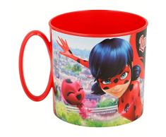 Stor Taza infantil de plÃ¡stico reutilizable para microondas de 265 ml de Miraculous - Ladybug