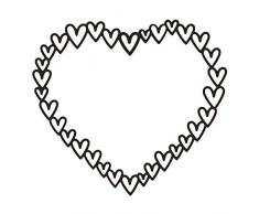 Vaessen Creative Plantilla de Corte, Marco del CorazÃ³n, CREA DiseÃ±os Intrincados para Scrapbooking, CreaciÃ³n de Tarjetas y Otras Manualidades con Papel, Plata, 10,5 x 11,5 cm