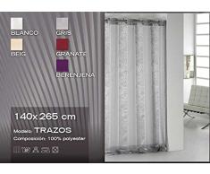 Export Trading Trazos Cortina, Tela, Gris, 265x140x0.5 cm