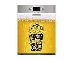 Oedim Amor por la Cerveza, Vinilo Decorativo, decoraciÃ³n para cocinas, Pegatina lavavajillas, Amarillo, 65x75cm