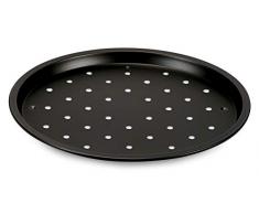 FORMEGOLOSEâ¢, Molde para pizza congelada, 32 cm, con recubrimiento antiadherente de dos capas, color negro