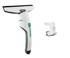 Leifheit Aspirador de ventanas Nemo con adaptador click-system, limpiacristales recargable ideal para mamparas, aspirador limpiacristales